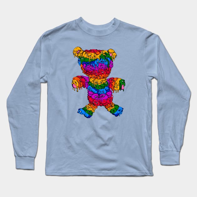 Bear Crump Rainbow Pride Bear 3 Long Sleeve T-Shirt by Bear Crump